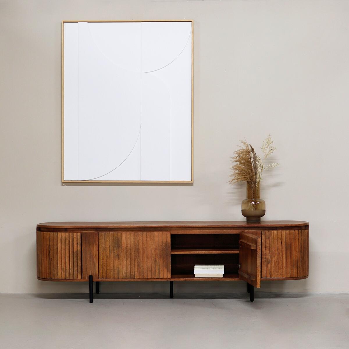 Giga Meubel - Tv-Meubel Naturel Mangohout - 200x40x55cm - Marlène