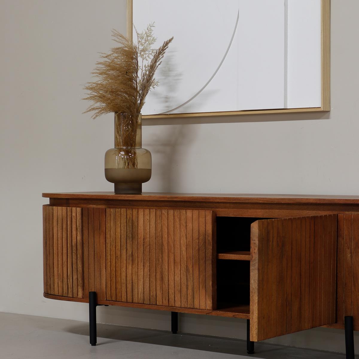 Giga Meubel - Tv-Meubel Naturel Mangohout - 200x40x55cm - Marlène