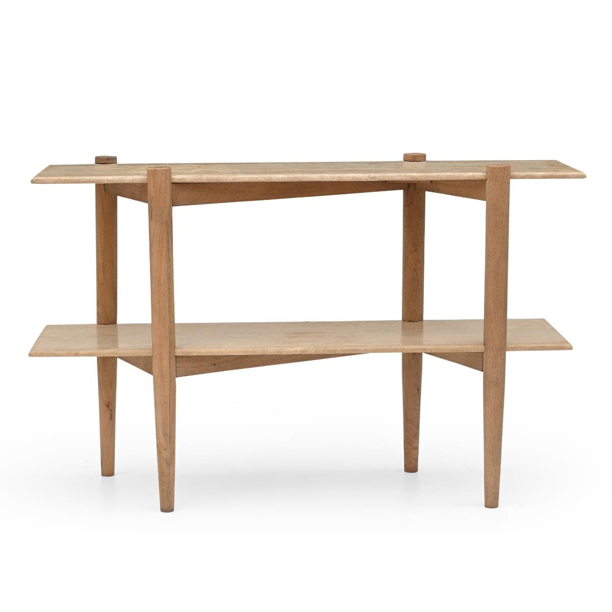 DÉJA Living - Sidetable Travertin 120cm - Donkerbruin - Aline