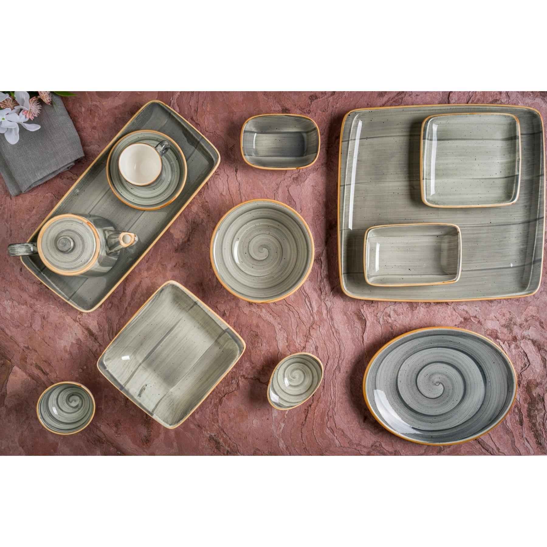 Bonna Gebaksbord - Aura Space - Porselein - 23 cm - set van 6