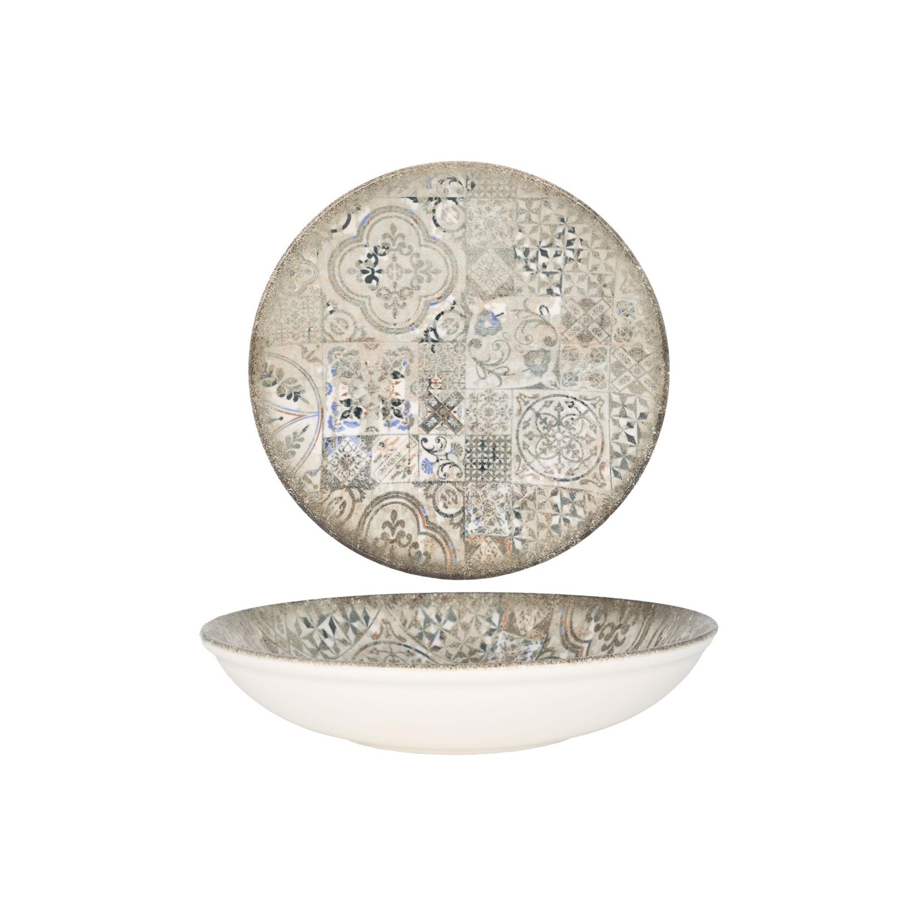 Rinart Diep bord - Miriana - Porselein - 25 cm (1200cc) - set van 6