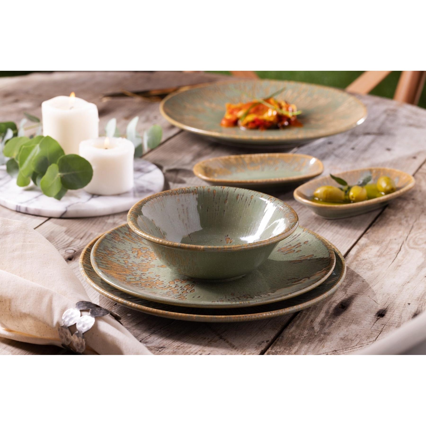 Bonna Pastabord - Sage Snell - Porselein - 28 cm (400cc) - set van 2