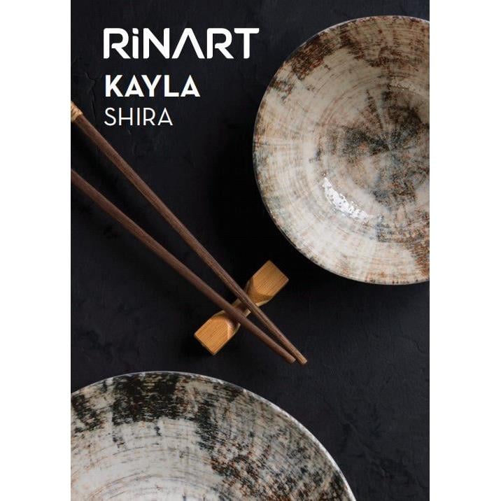 Rinart Gebaksbord - Shira - Porselein - 23 cm - set van 6