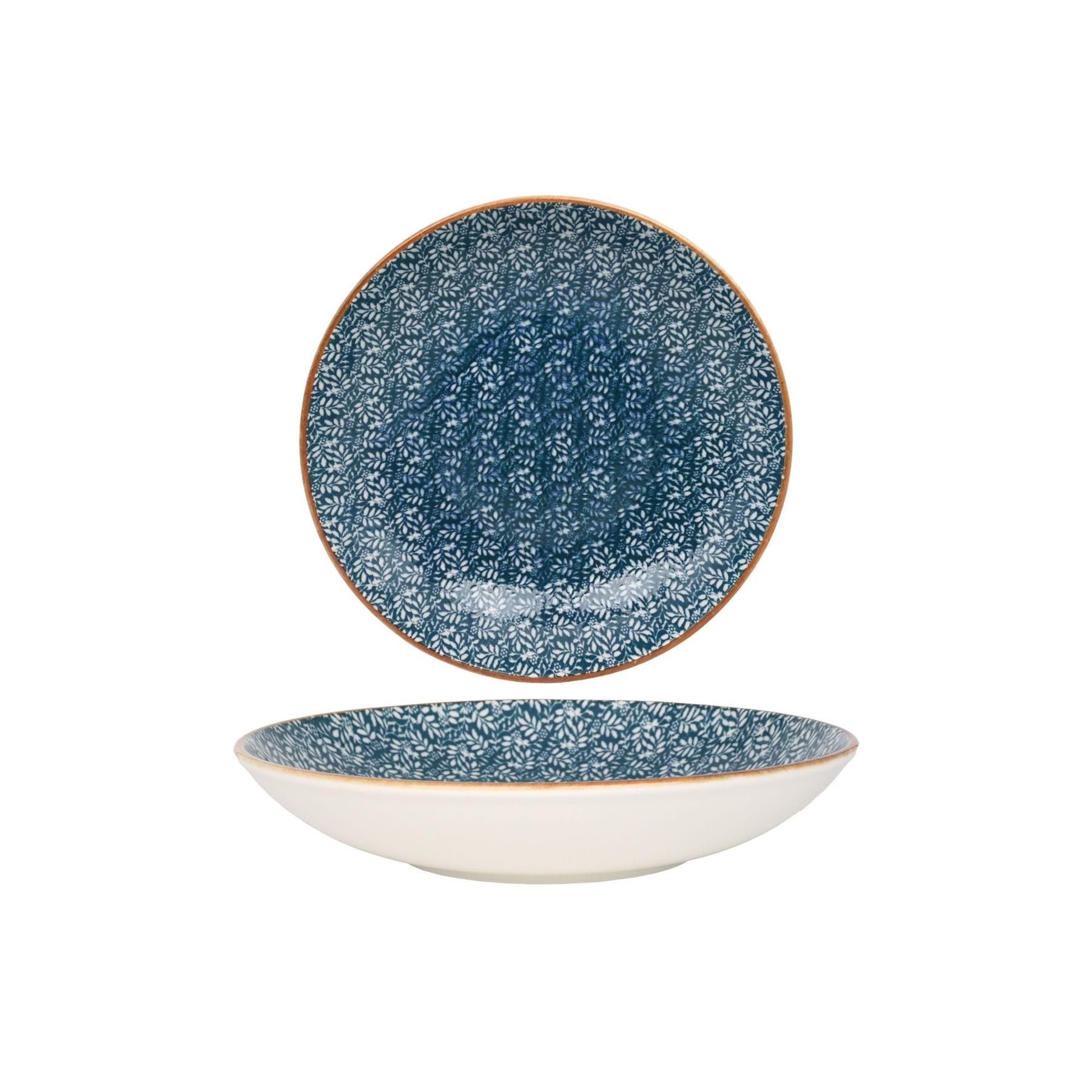 Bonna Diep bord - Lupin - Porselein - 25 cm (1300cc) - set van 6
