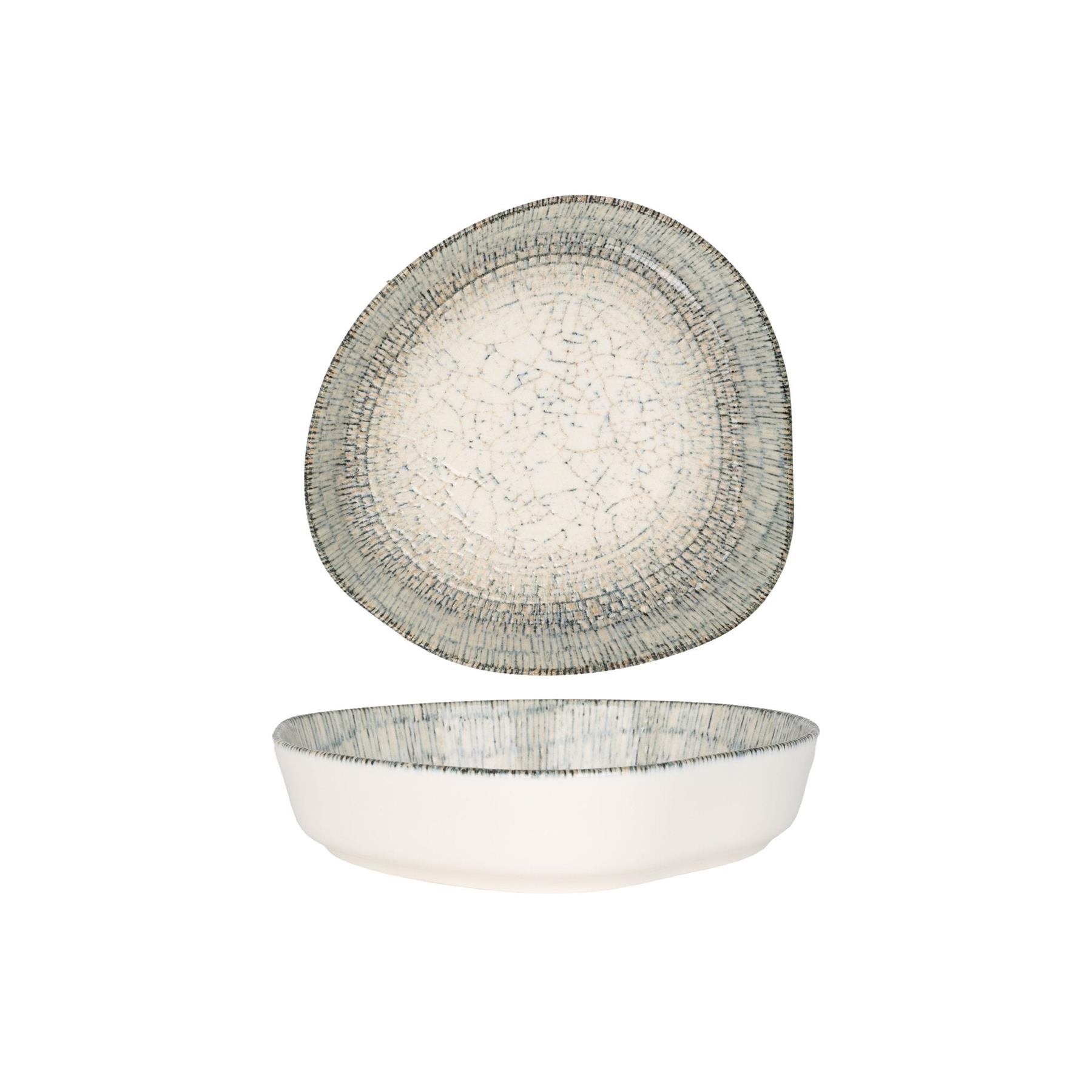 Rinart Diep bord - Olmeca - Porselein - 21 cm (900cc) - set van 6