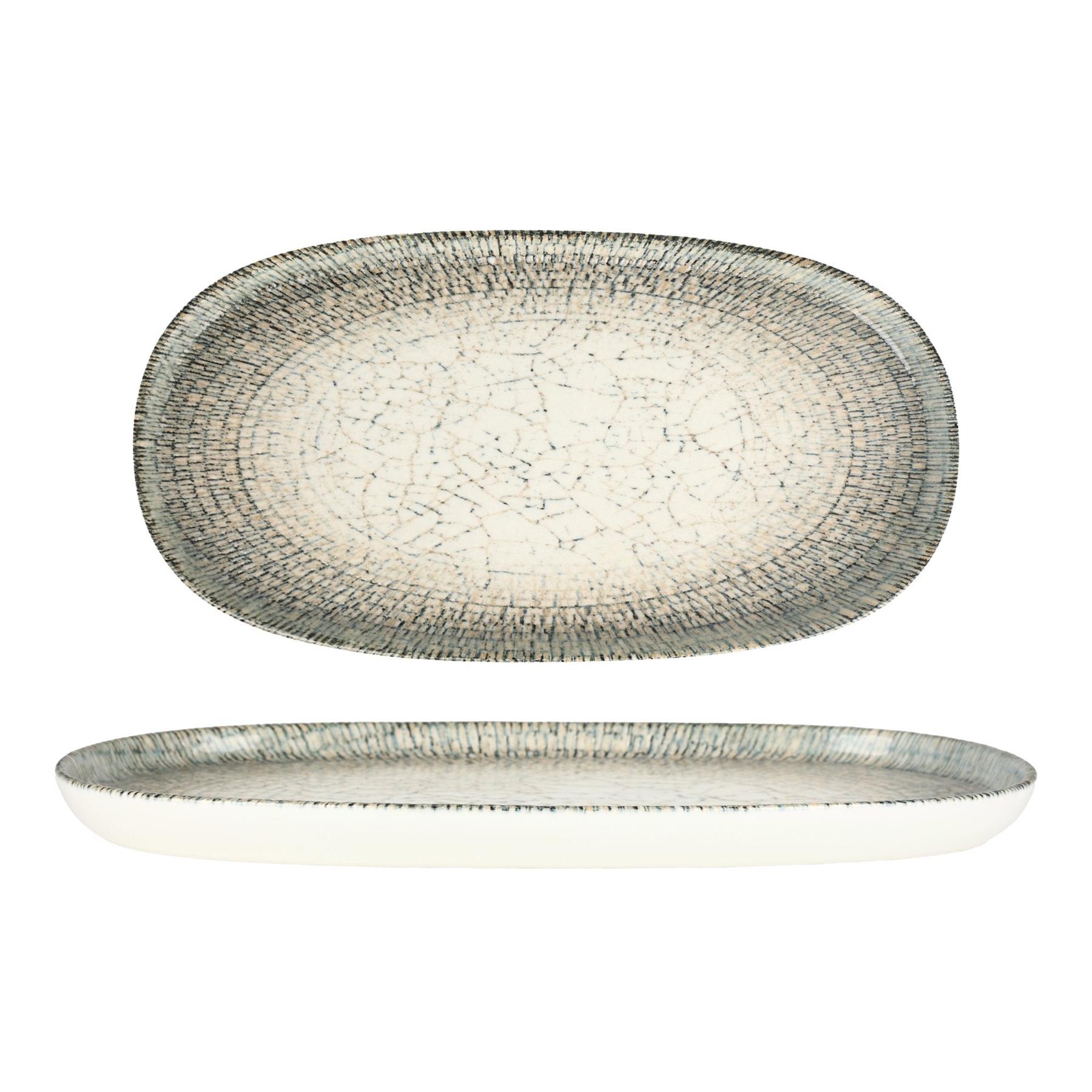 Rinart Serveerschaal - Olmeca - Porselein - 35x18 cm - set van 2