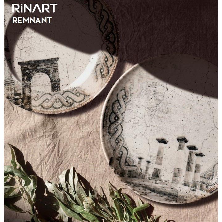 Rinart Pizzabord - Remnant - Porselein - 32 cm - set van 2