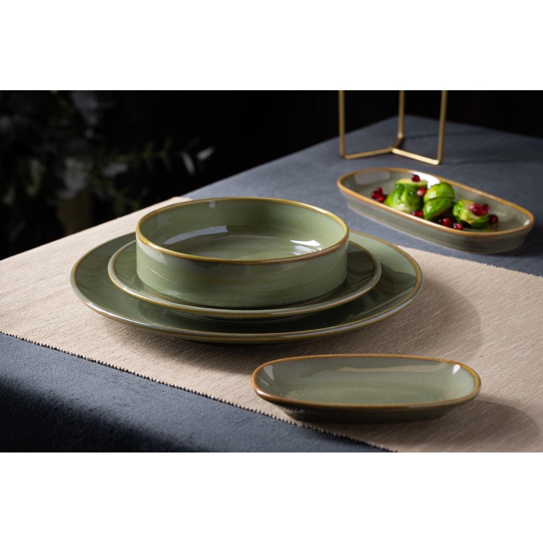 Bonna Gebaksbord - Sage Hygge - Porselein - 16 cm - set van 6
