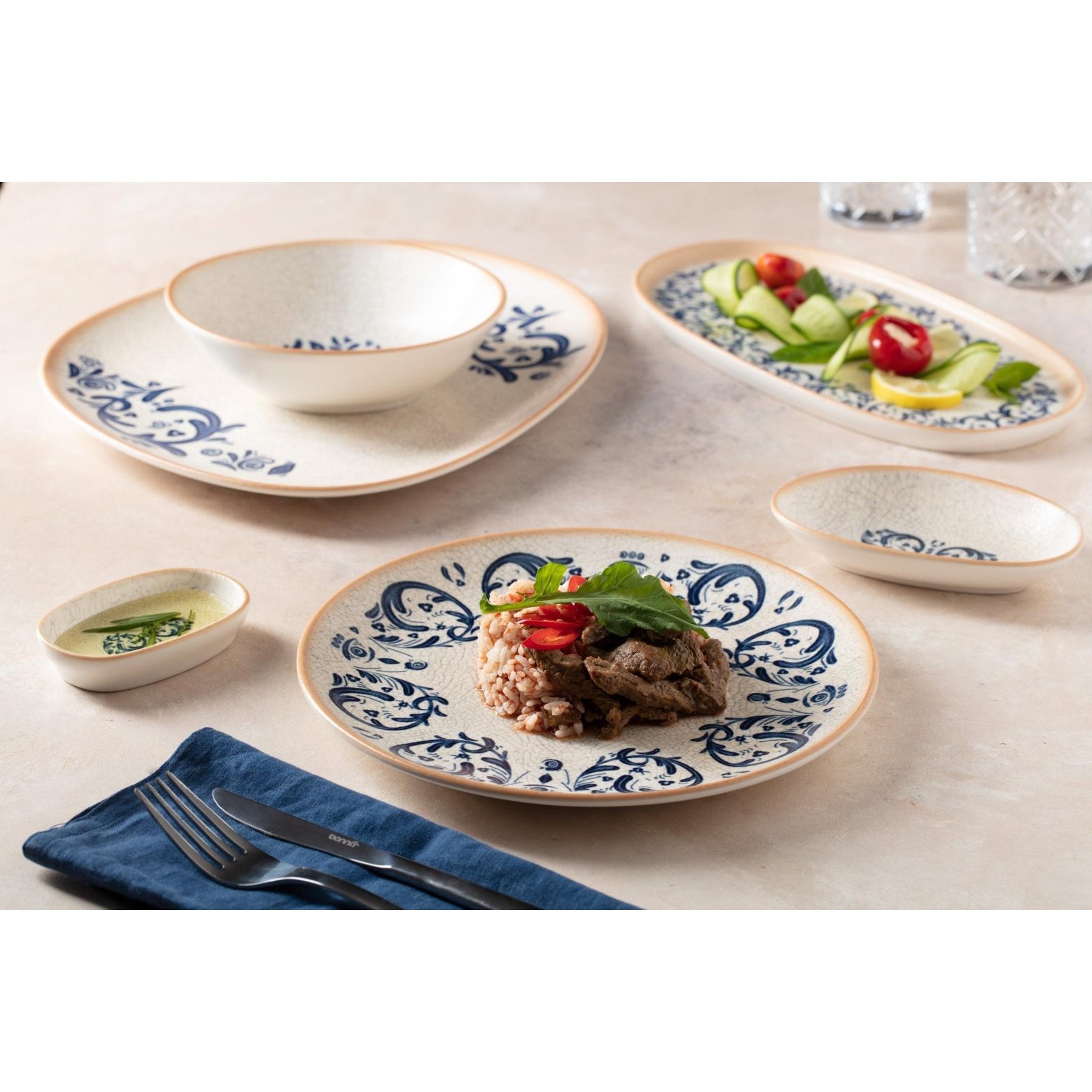 Bonna Serveerschaal - Viento - Porselein - 30 cm - set van 2