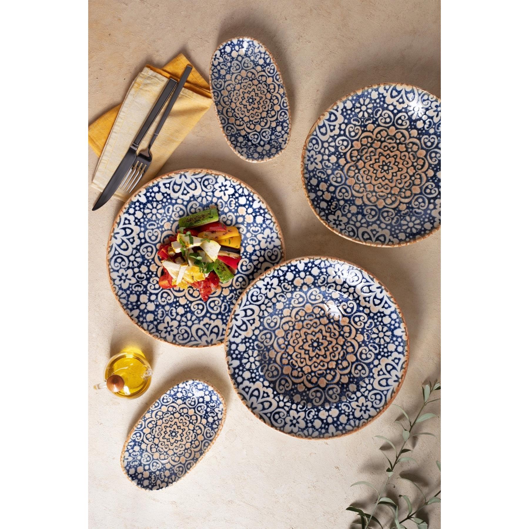 Bonna Serveerschaal - Alhambra - Porselein - 34x16 cm - set van 2
