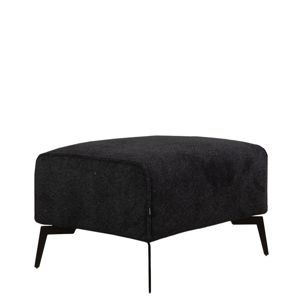 Bronx71 Scandinavische hocker Vegas bouclé zwart