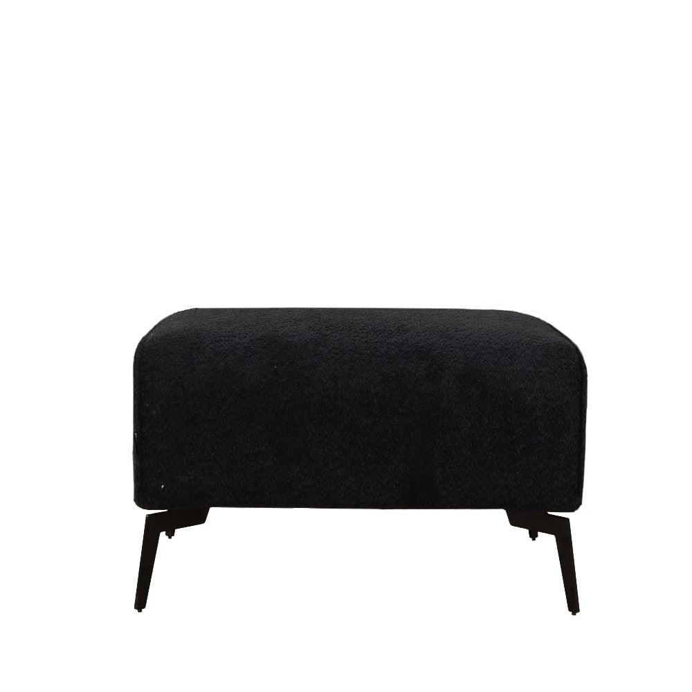 Bronx71 Scandinavische hocker Vegas bouclé zwart