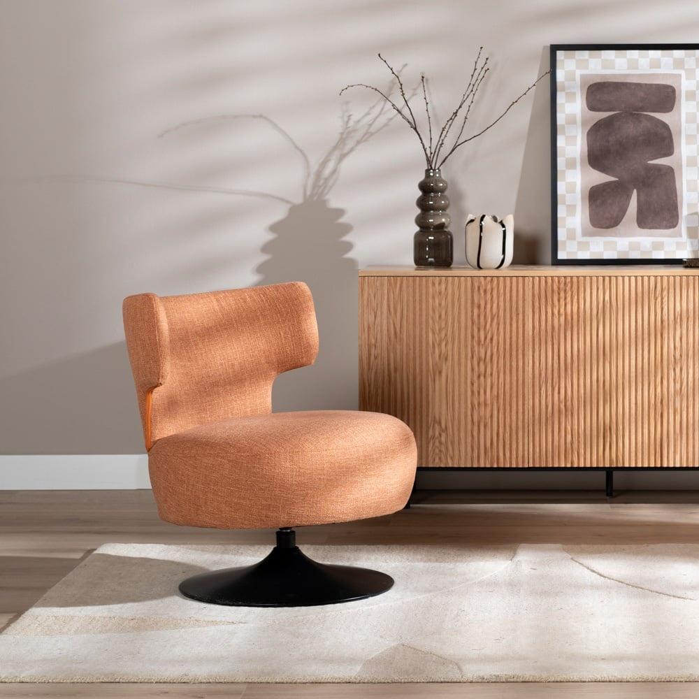 Bronx71 Fauteuil Metro draaibaar linnen koper