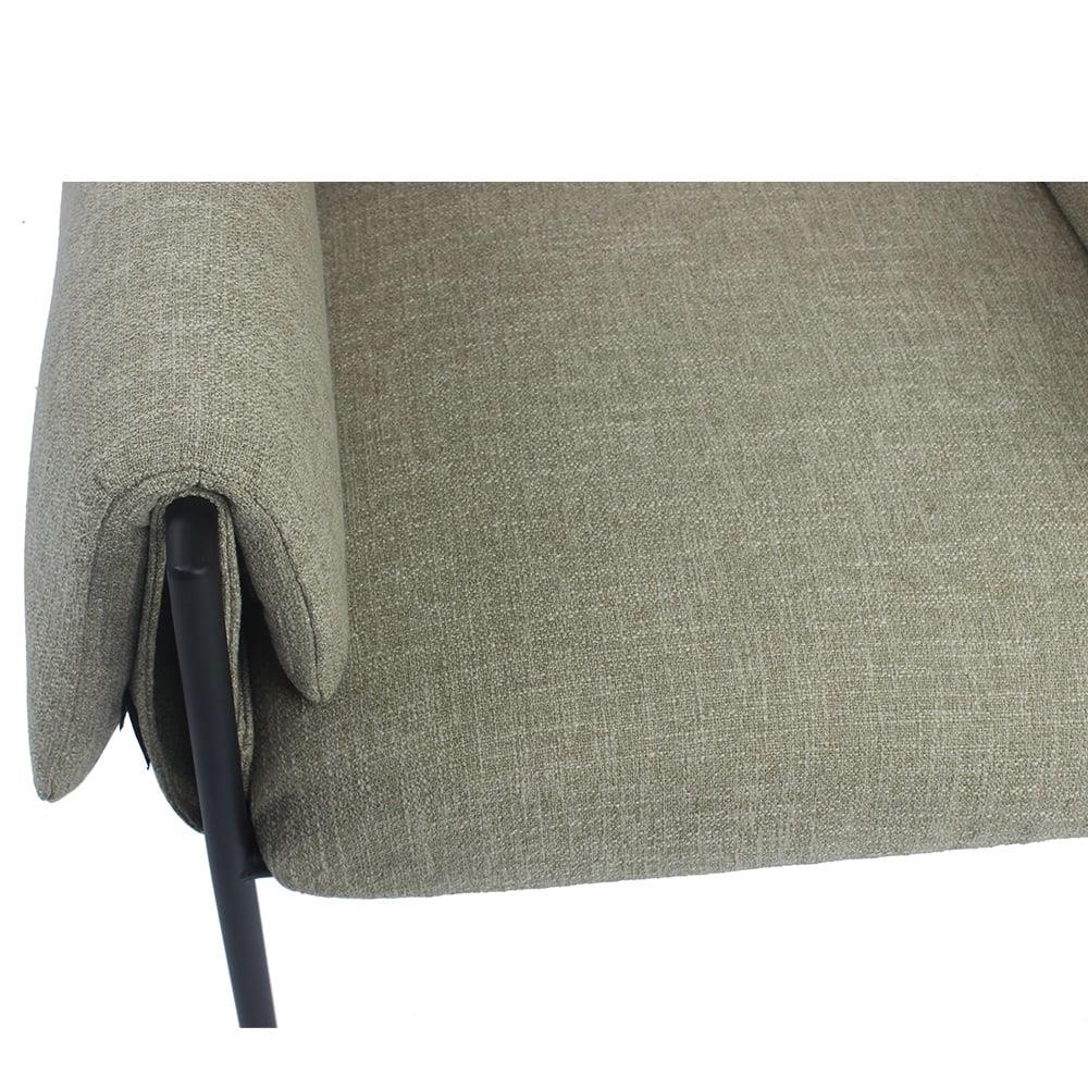 Bronx71 Fauteuil Urban linnen olijfgroen