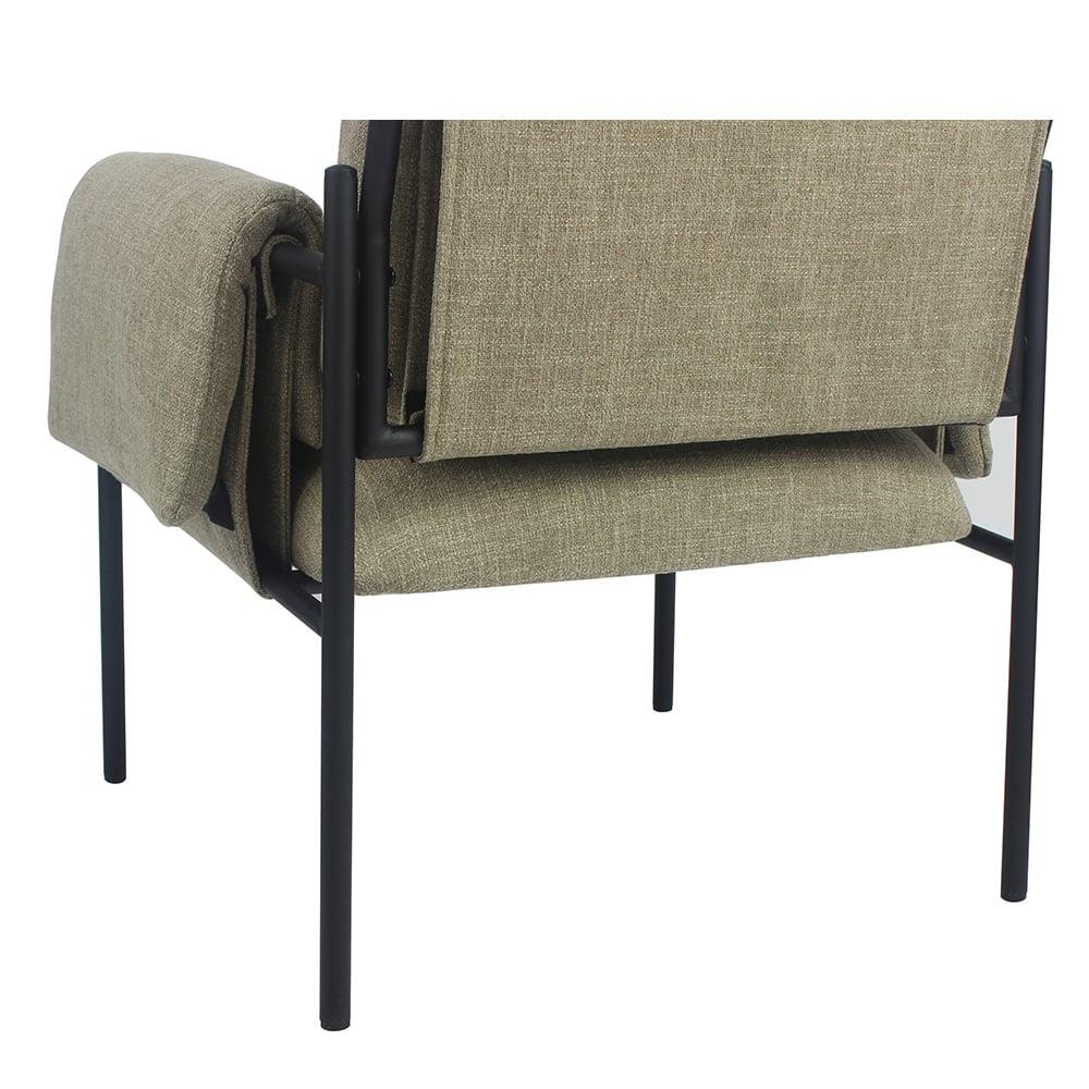 Bronx71 Fauteuil Urban linnen olijfgroen