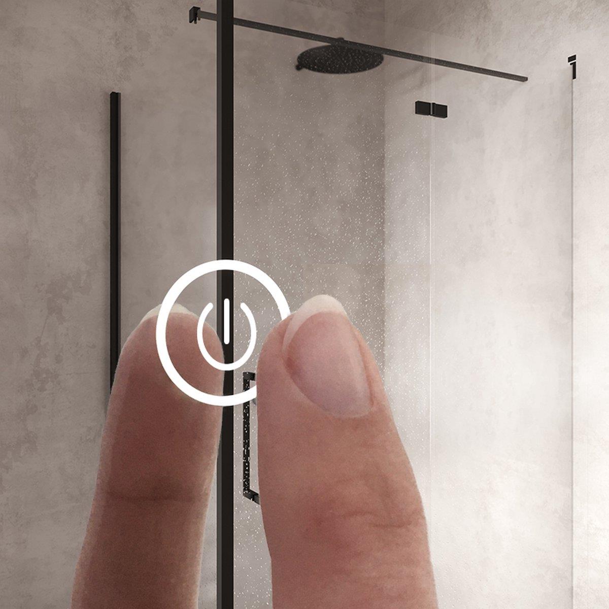 Badkamerspiegel Asymmetrisch - Organisch met Verlichting - 100 x 70 cm