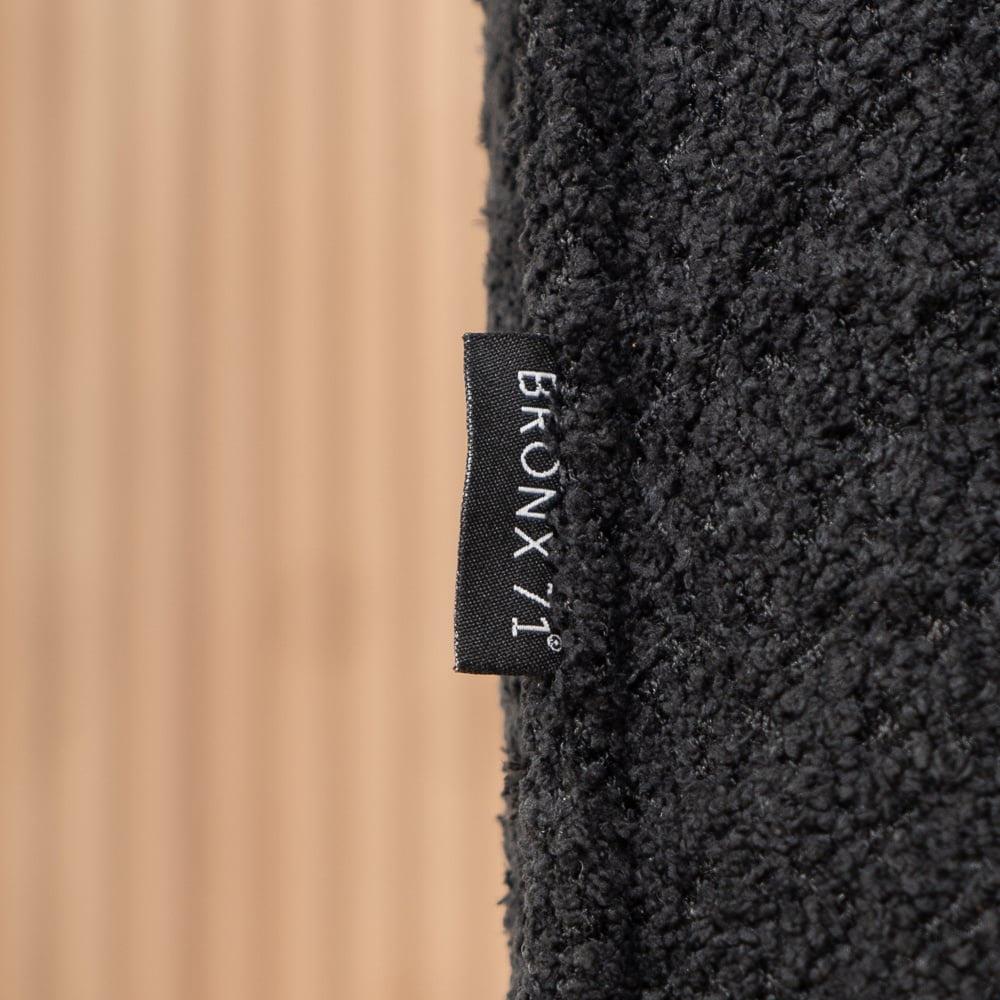 Bronx71 Scandinavische hocker Vegas bouclé zwart