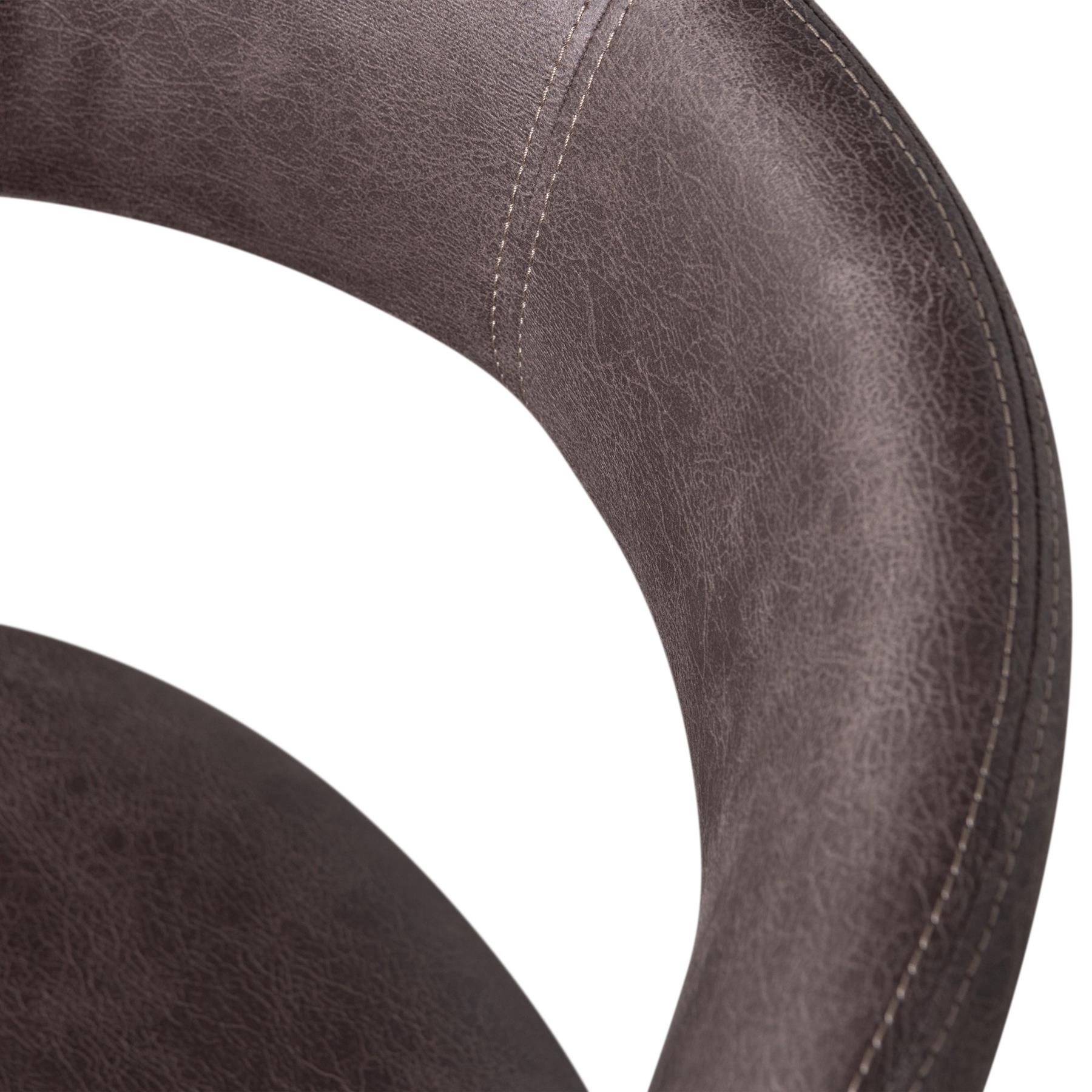 WOOOD Noble Eetkamerstoelen - Leerlook - Zwart|Grijs - Set van 2