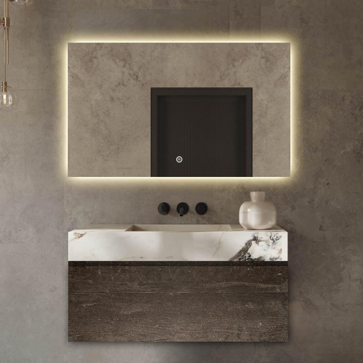 Vtw Living - Badkamerspiegel met Verlichting Spiegel - 140 x 80 cm