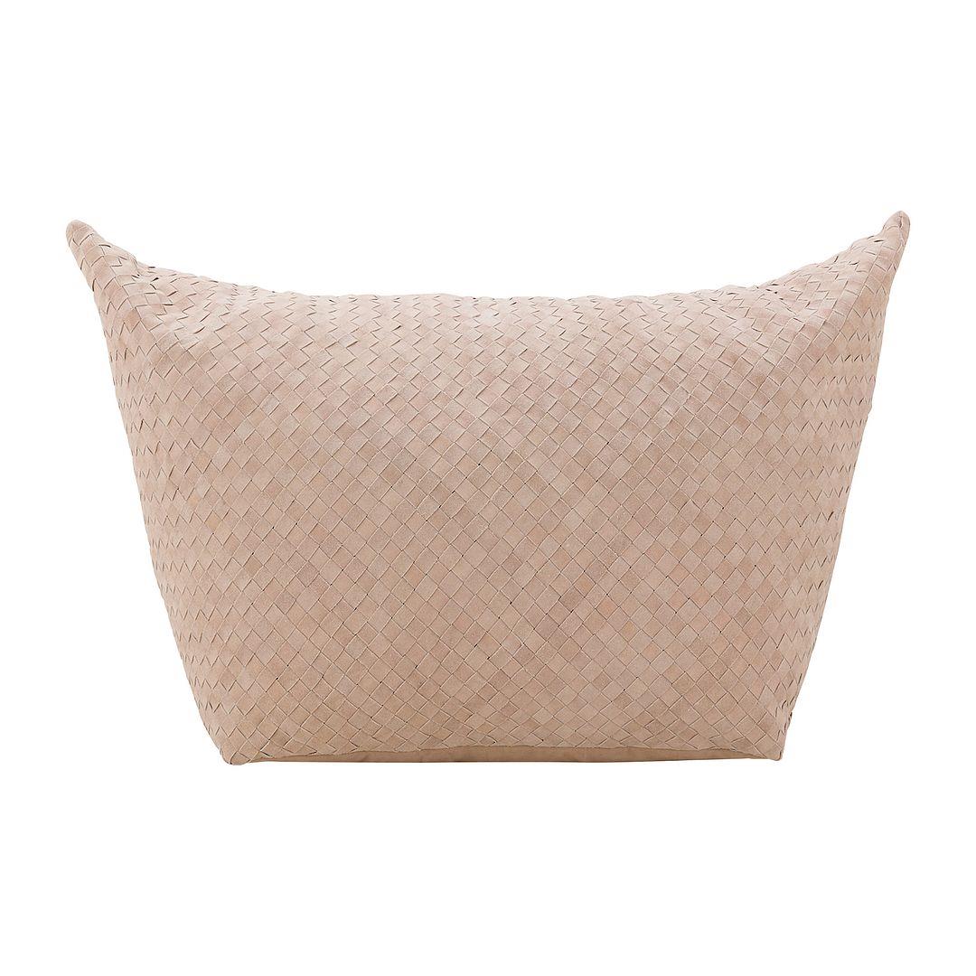 vtwonen Bean Bag - Poef - Zitzak - Donkerbeige - Suede - 92x38x54cm