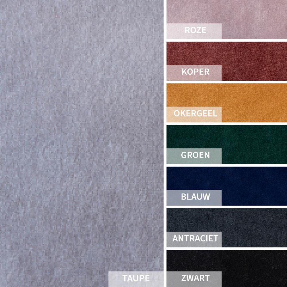 Bronx71 Velvet barkruk Espen taupe 64-77 cm - Barkrukken set van 2