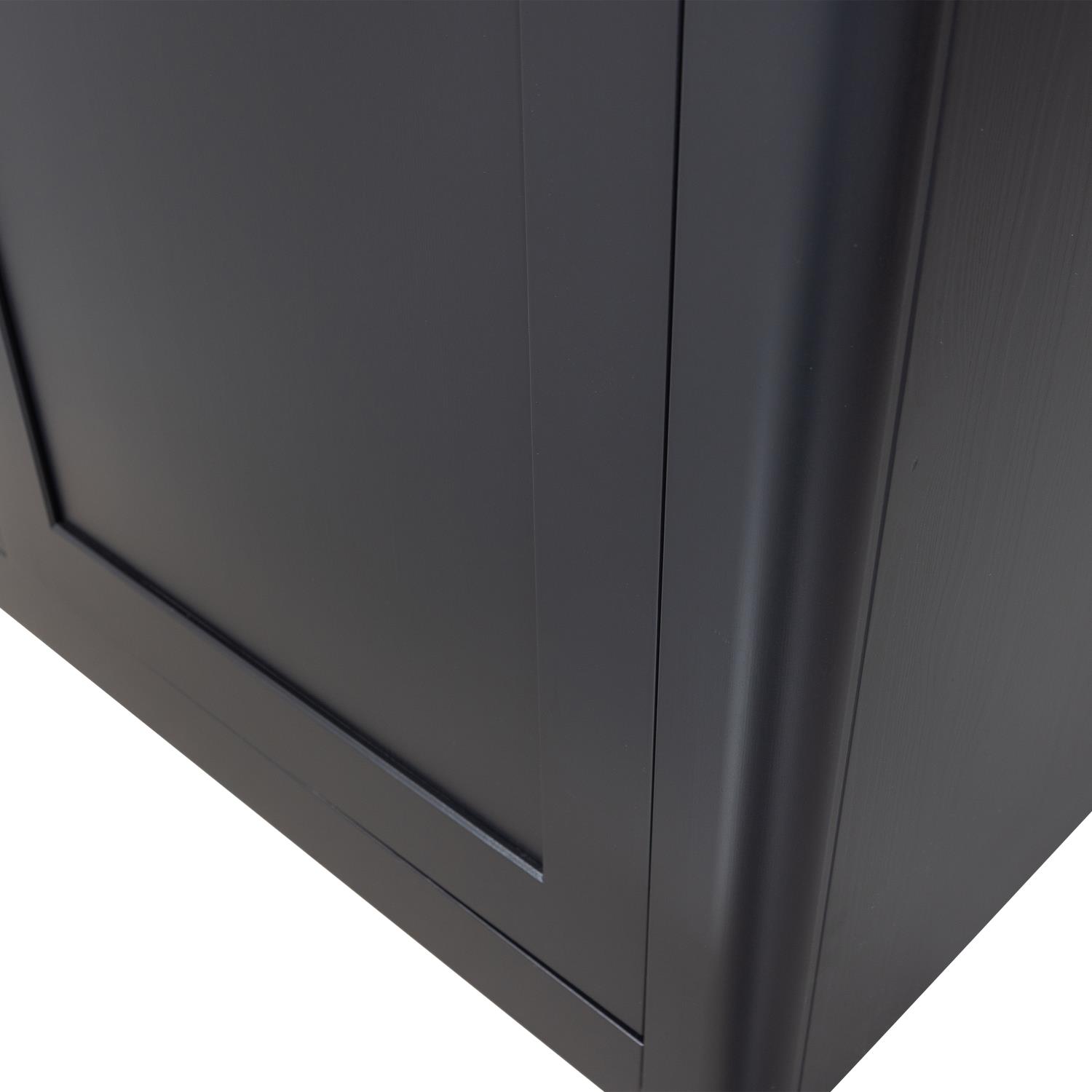 WOOOD Gunnar Buffetkast - Grenen - Matzwart|Mud - 217x120x48