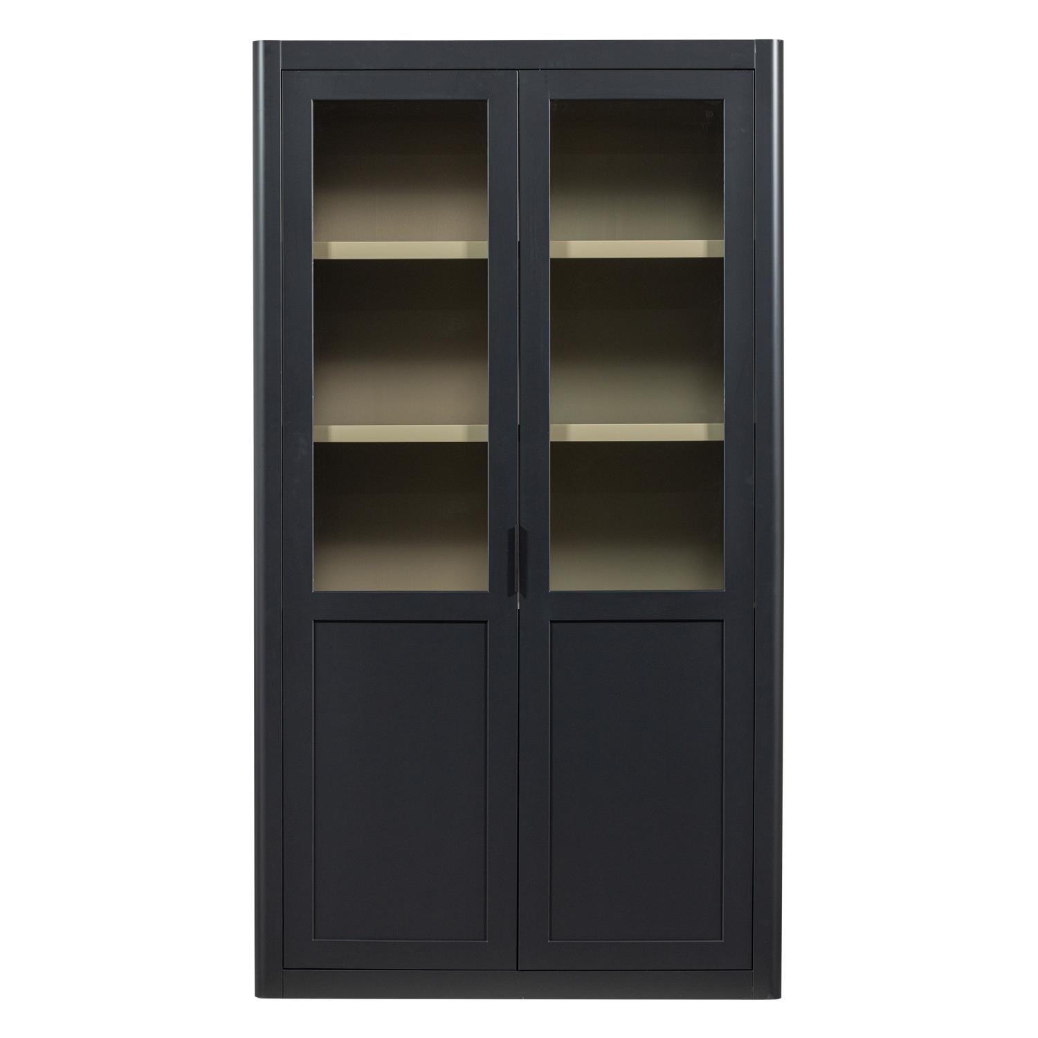 WOOOD Gunnar Buffetkast - Grenen - Matzwart|Mud - 217x120x48