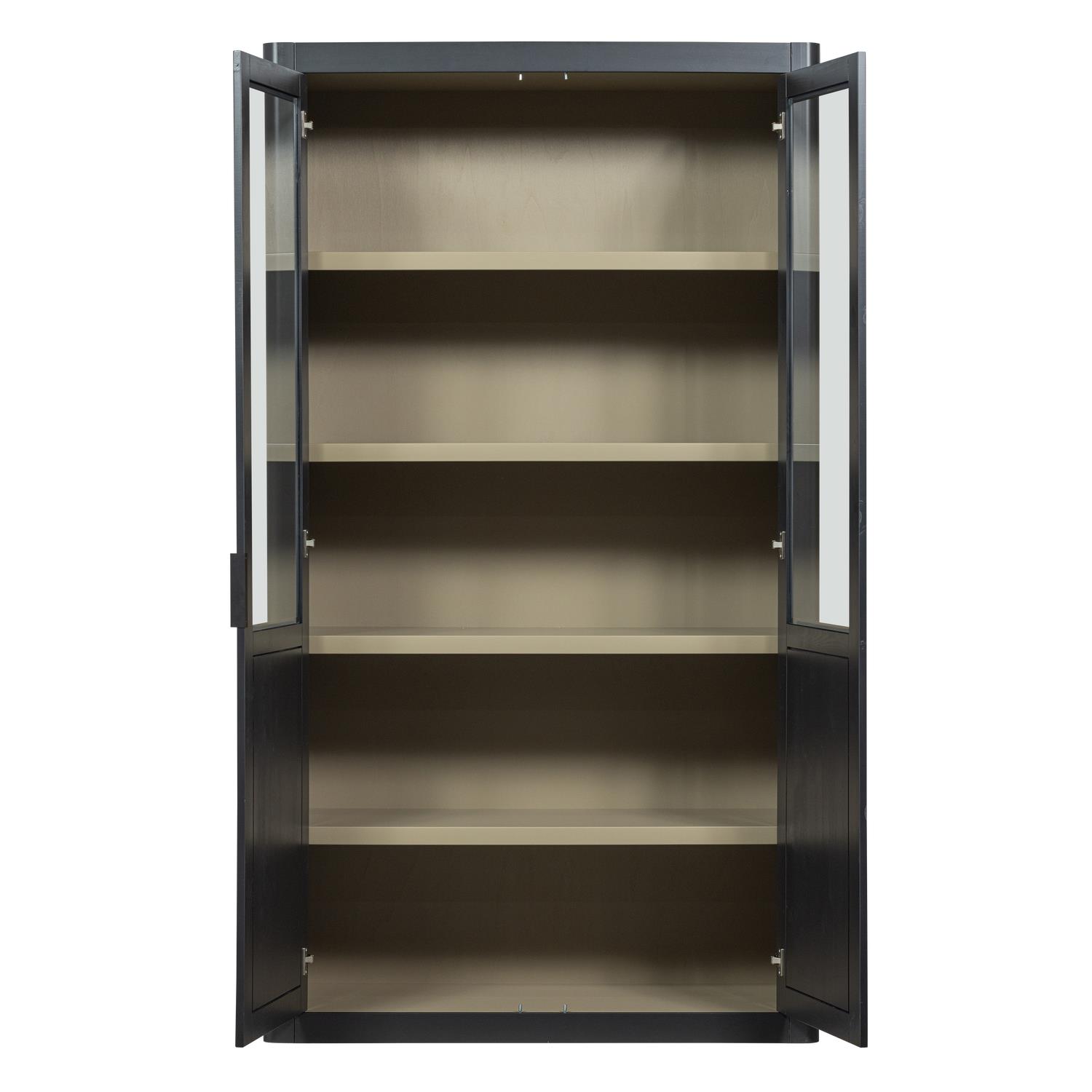 WOOOD Gunnar Buffetkast - Grenen - Matzwart|Mud - 217x120x48