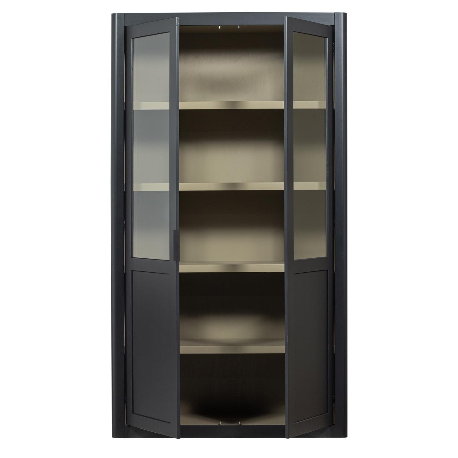 WOOOD Gunnar Buffetkast - Grenen - Matzwart|Mud - 217x120x48