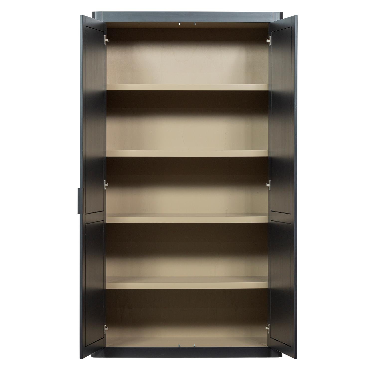 WOOOD Gunnar Opbergkast - Grenen - Matzwart|Mud - 217x120x48