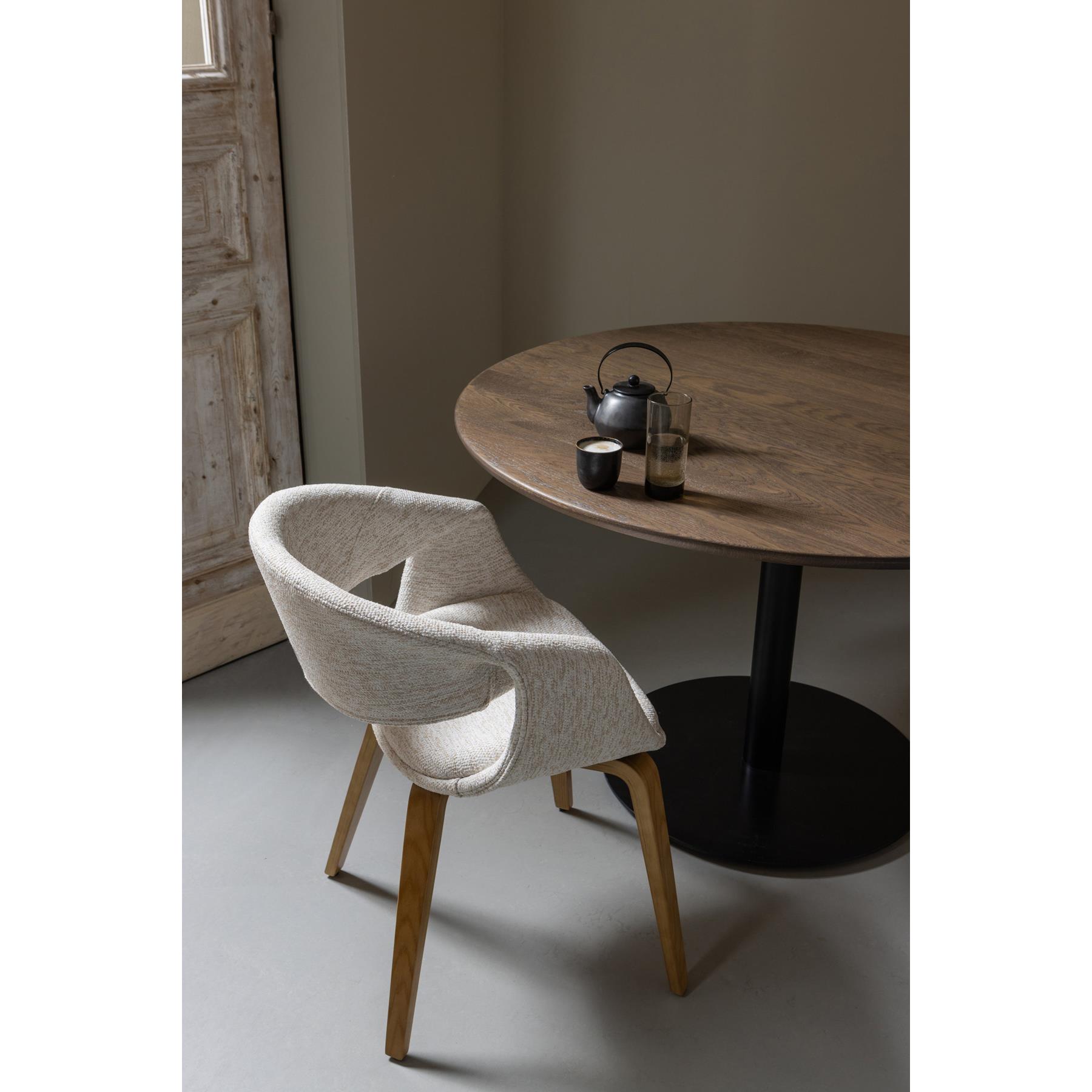 WOOOD Yossi Eetkamerstoelen Houten Naturel Poot - Naturel - Set van 2