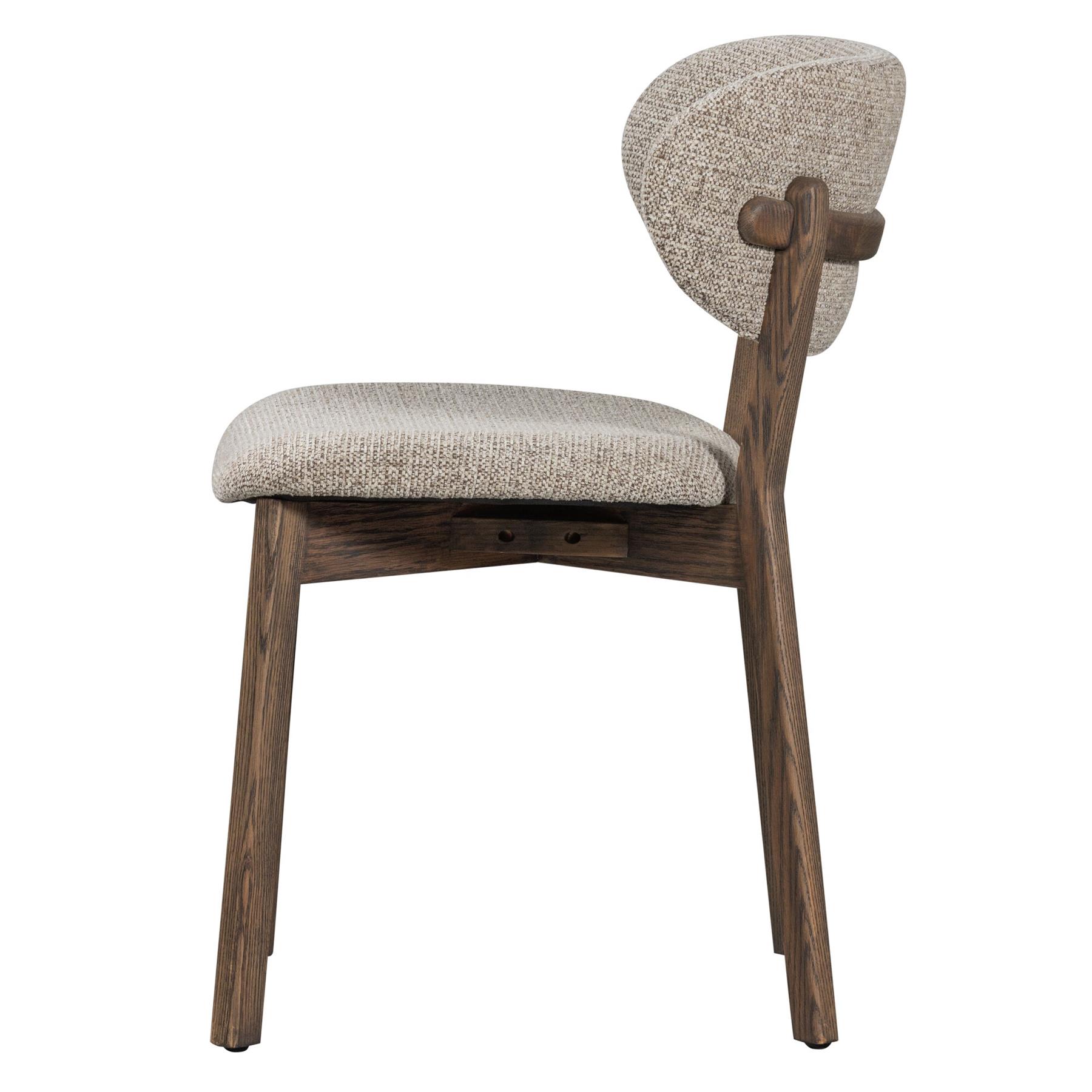 WOOOD Udar Eetkamerstoelen Houten Frame - Donkerbruin - Set van 2