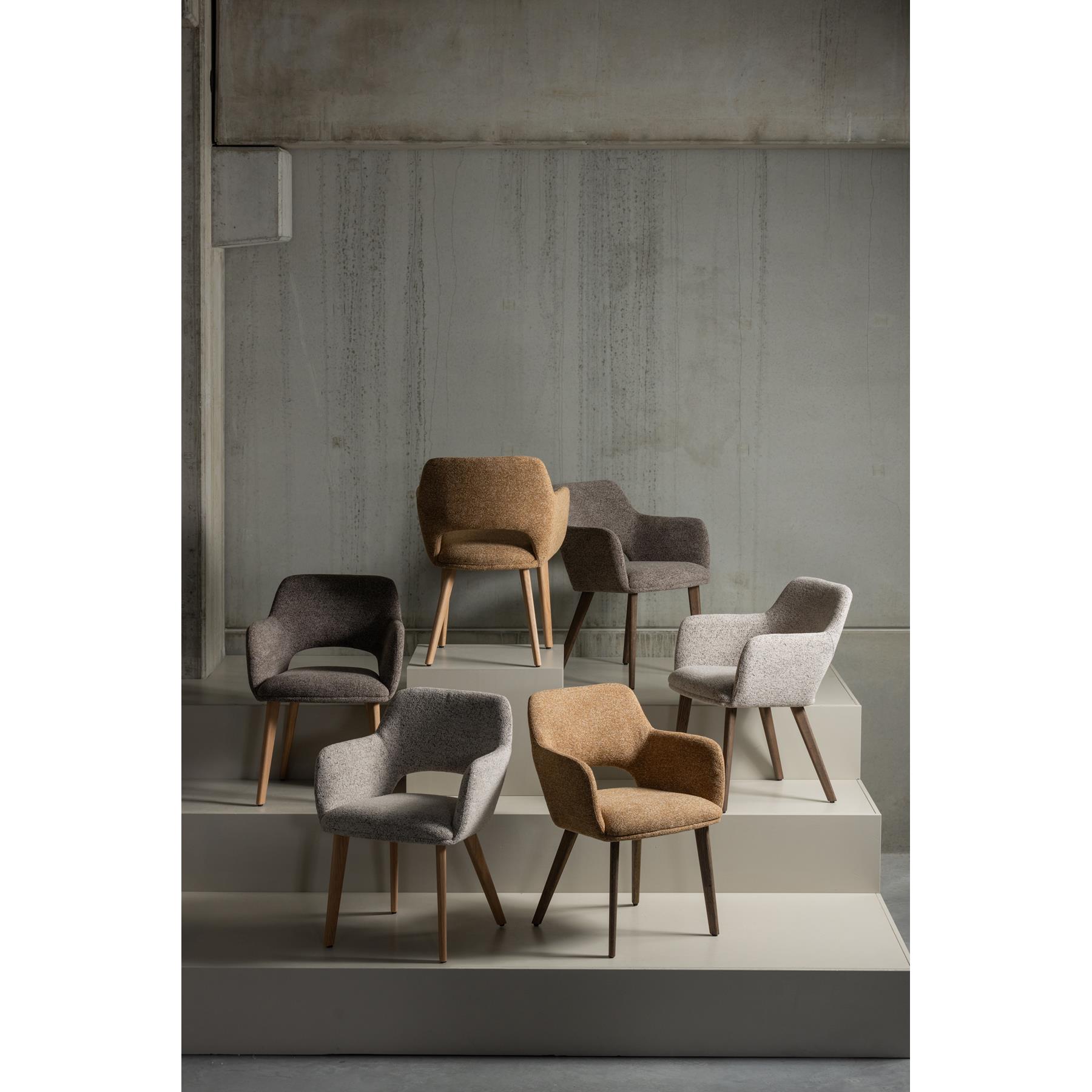 WOOOD Murat Eetkamerstoelen Houten Bruine Poot - Naturel - Set van 2