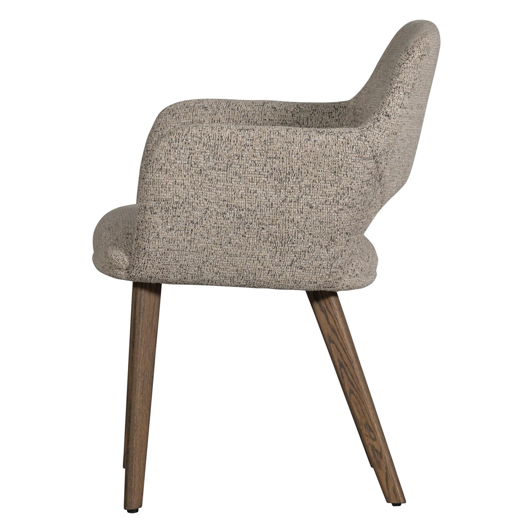 WOOOD Murat Eetkamerstoelen Houten Bruine Poot - Naturel - Set van 2