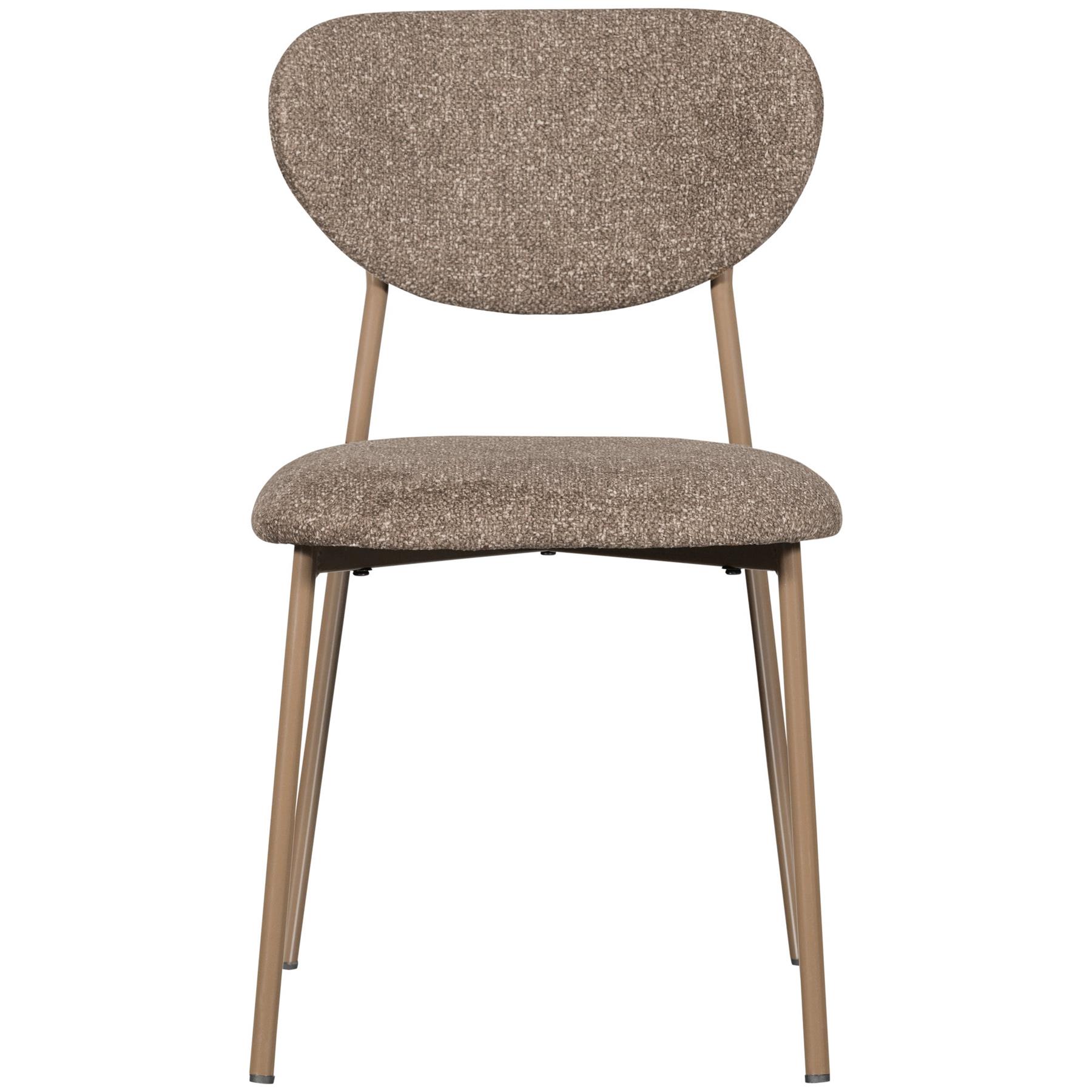 WOOOD Valor Eetkamerstoelen - Polyester - Zand- Set van 2
