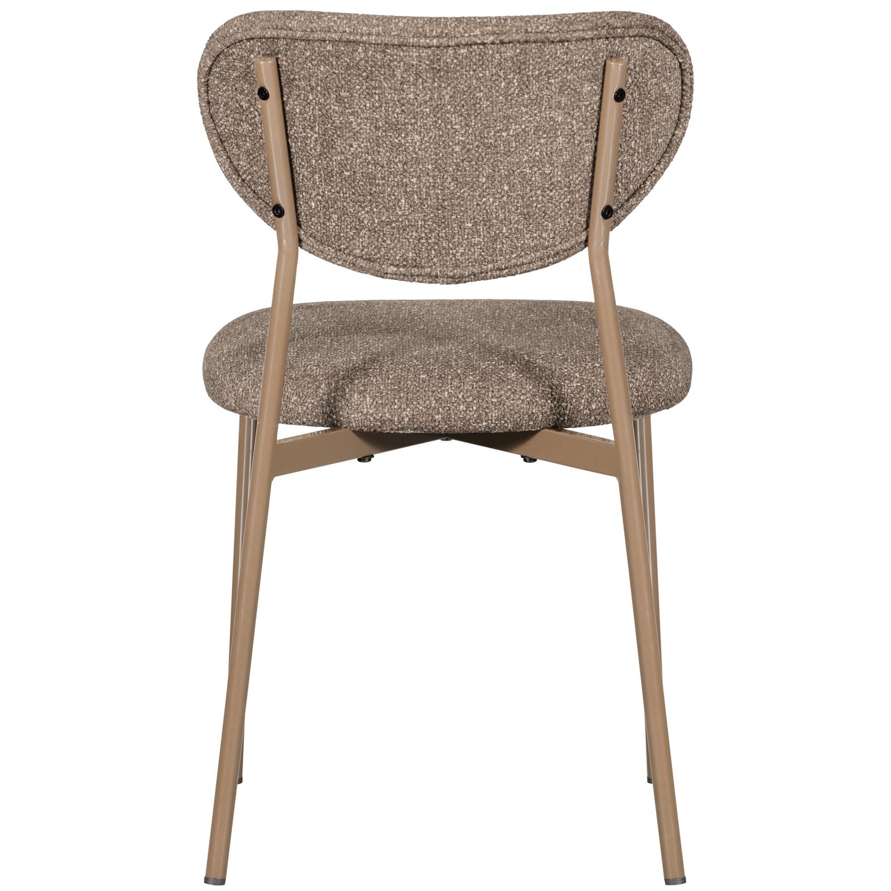 WOOOD Valor Eetkamerstoelen - Polyester - Zand- Set van 2
