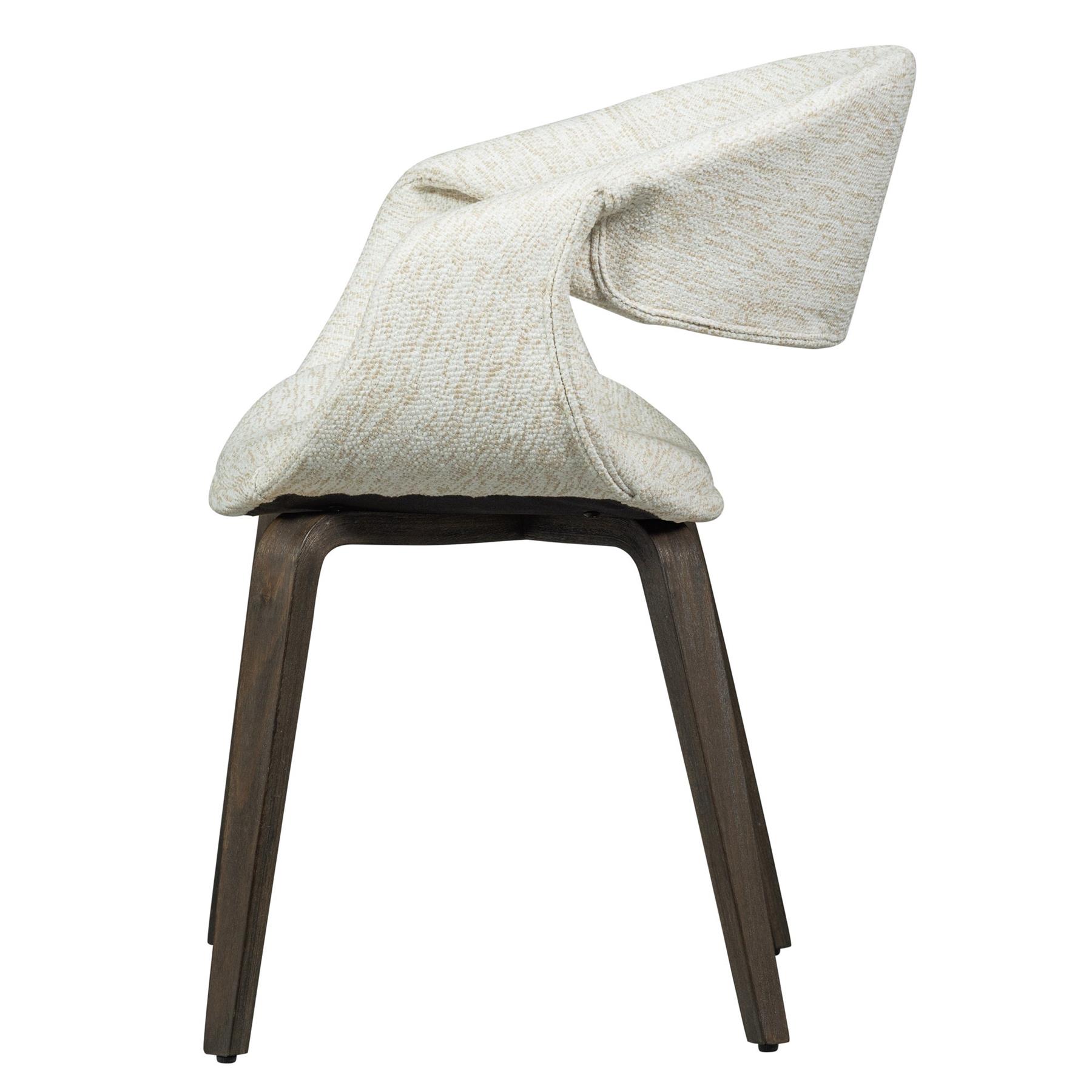 WOOOD Yossi Eetkamerstoelen Houten Bruine Poot - Naturel - Set van 2