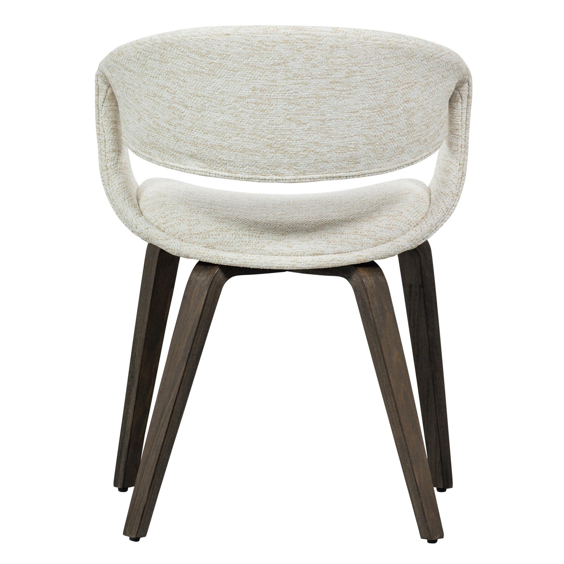 WOOOD Yossi Eetkamerstoelen Houten Bruine Poot - Naturel - Set van 2