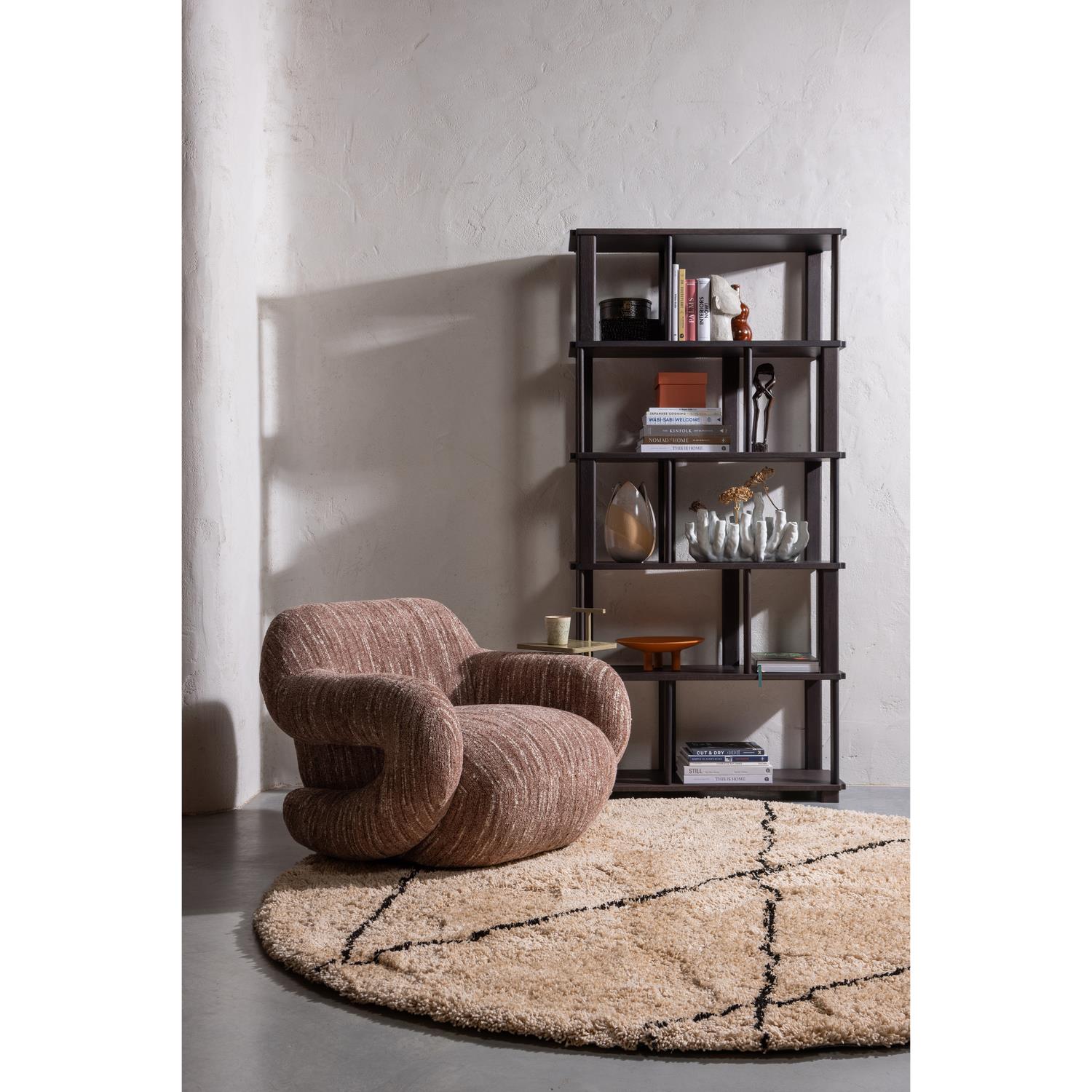 WOOOD Folke Fauteuil - Chenille - Oudroze Melange - 70x88x88