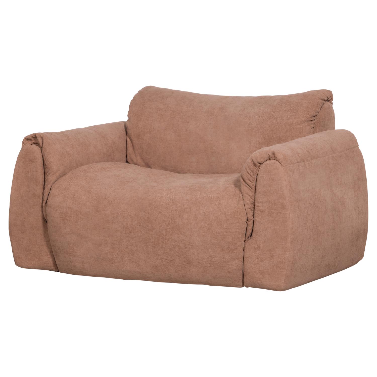 WOOOD Baggy Loveseat - Geweven Chenille - Oudroze - 81x138x101