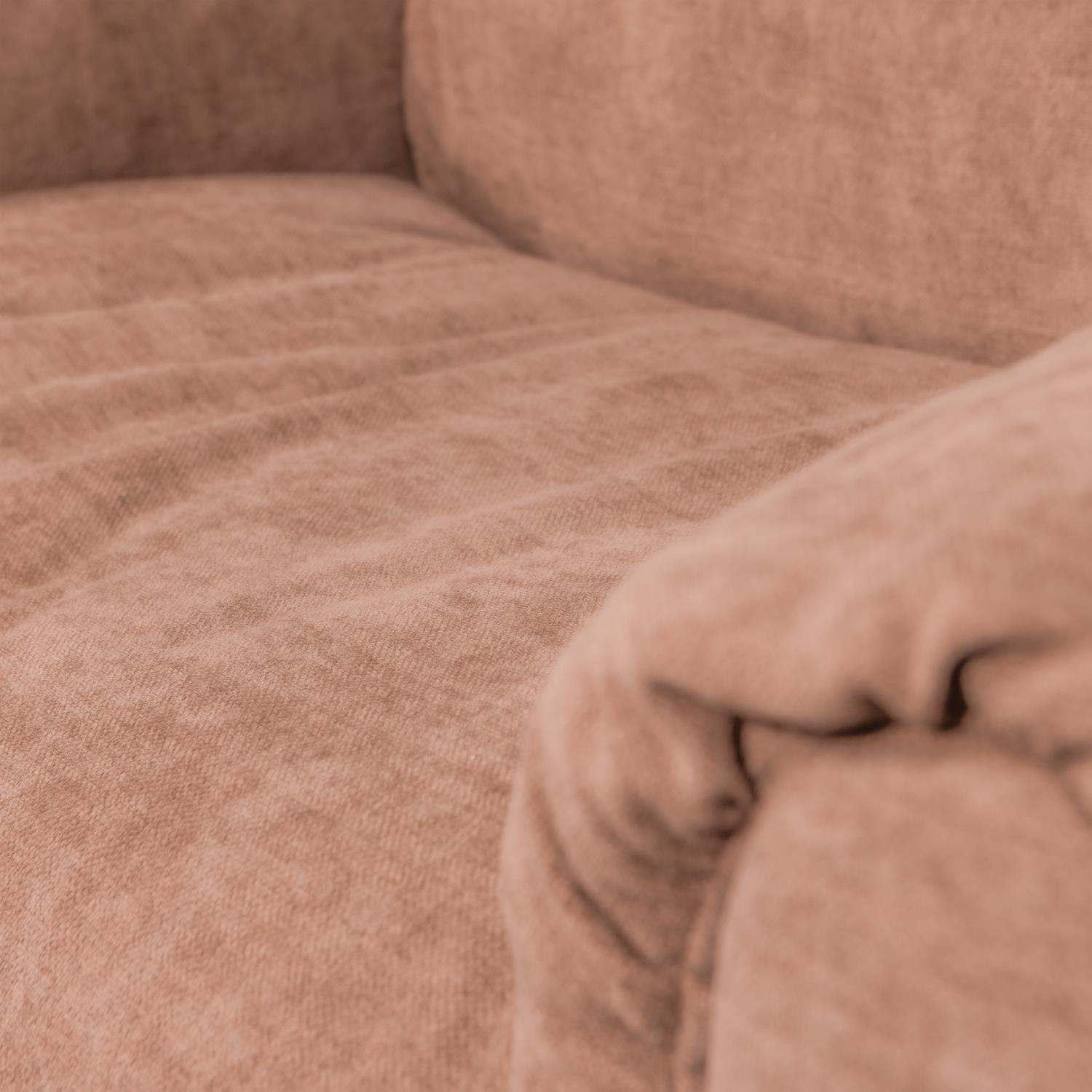 WOOOD Baggy Loveseat - Geweven Chenille - Oudroze - 81x138x101