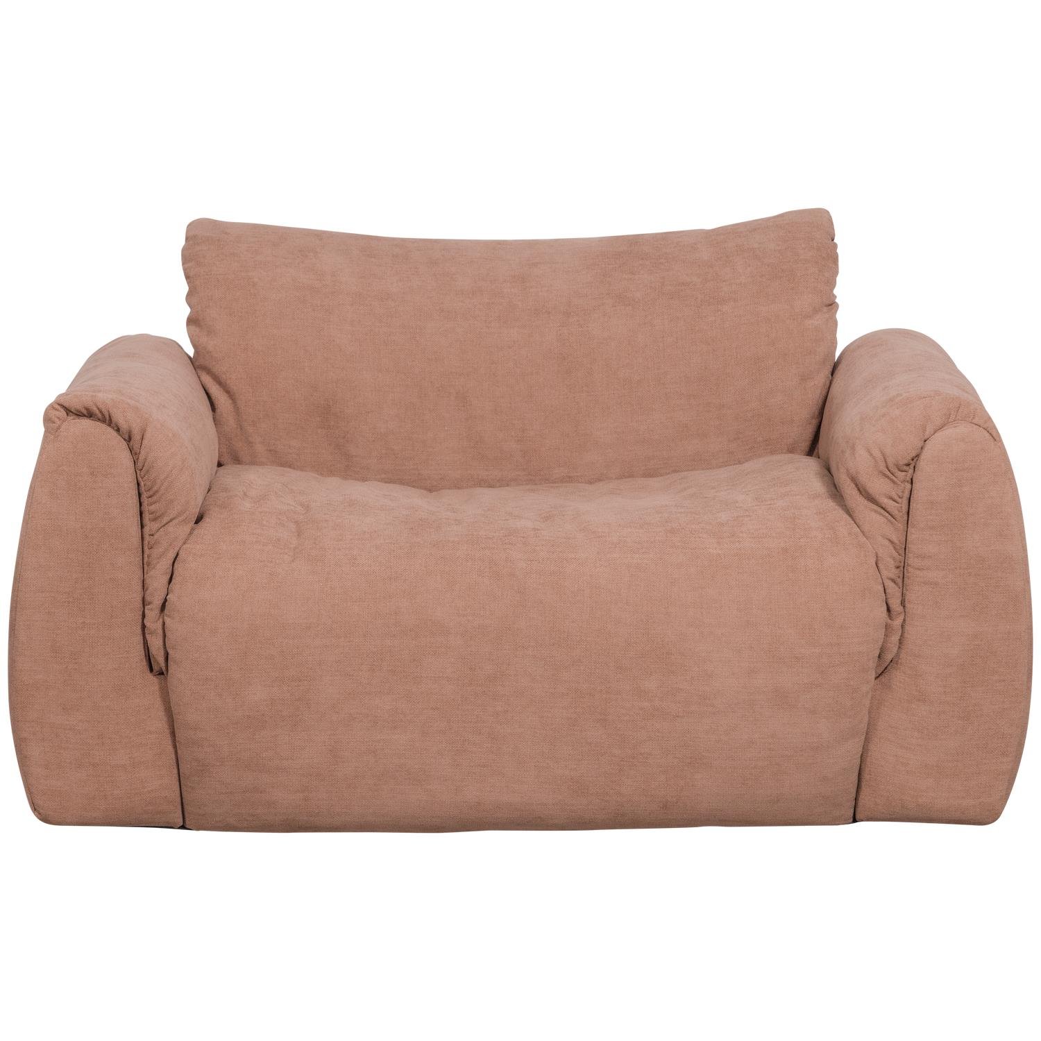 WOOOD Baggy Loveseat - Geweven Chenille - Oudroze - 81x138x101