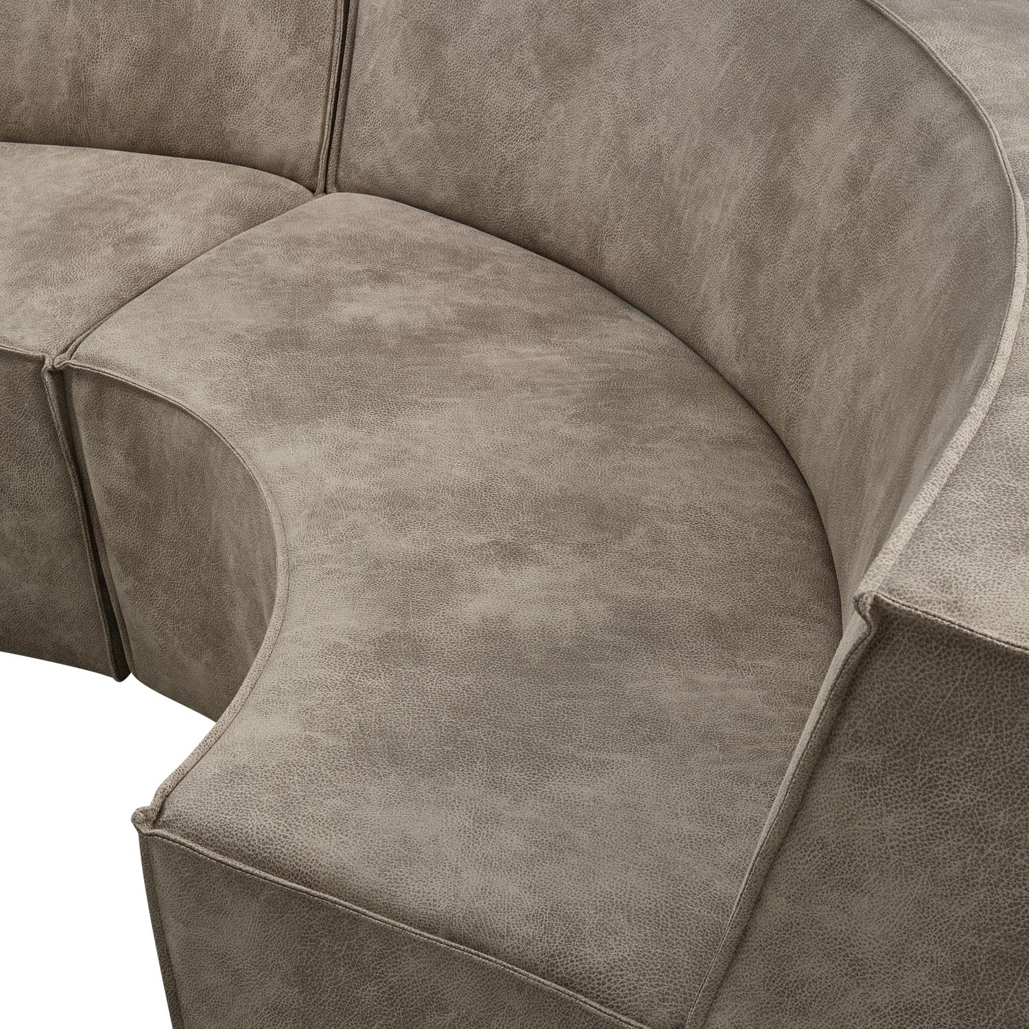 WOOOD Europa  4-Zitsbank - Gestoffeerd - Elephant Skin - 85x131x131