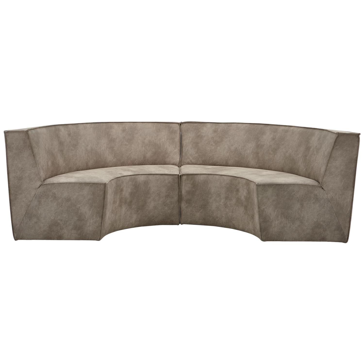 WOOOD Europa  4-Zitsbank - Gestoffeerd - Elephant Skin - 85x131x131