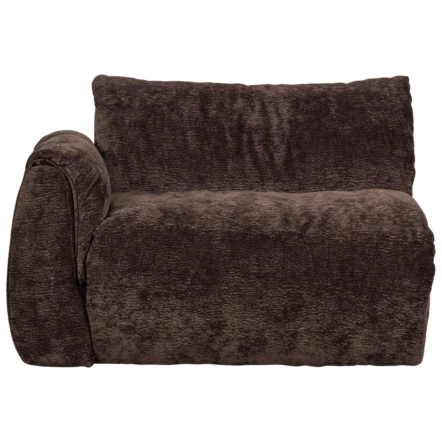 WOOOD Baggy 1-Zits Met Arm Links - Chenille - Donkerbruin - 81x114x101