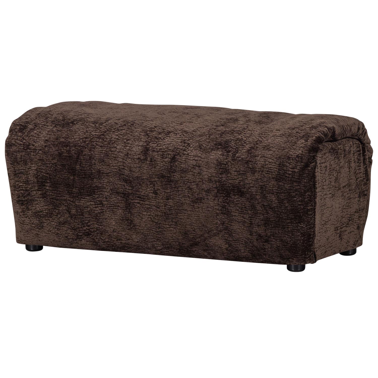 WOOOD Baggy Hocker - 3D Chenille - Donkerbruin - 45x91x51