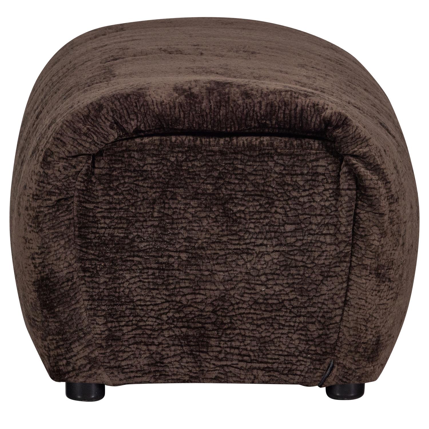 WOOOD Baggy Hocker - 3D Chenille - Donkerbruin - 45x91x51
