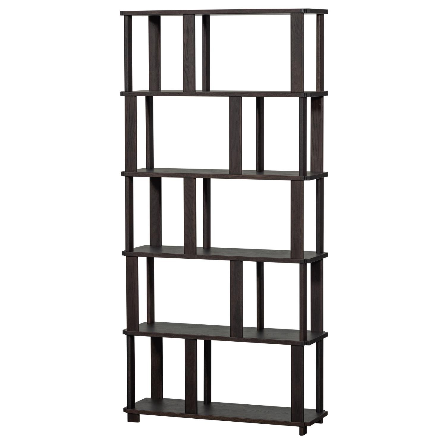 WOOOD Riss Boekenkast - Eikenhout  - Mystic Brown - 186x90x30