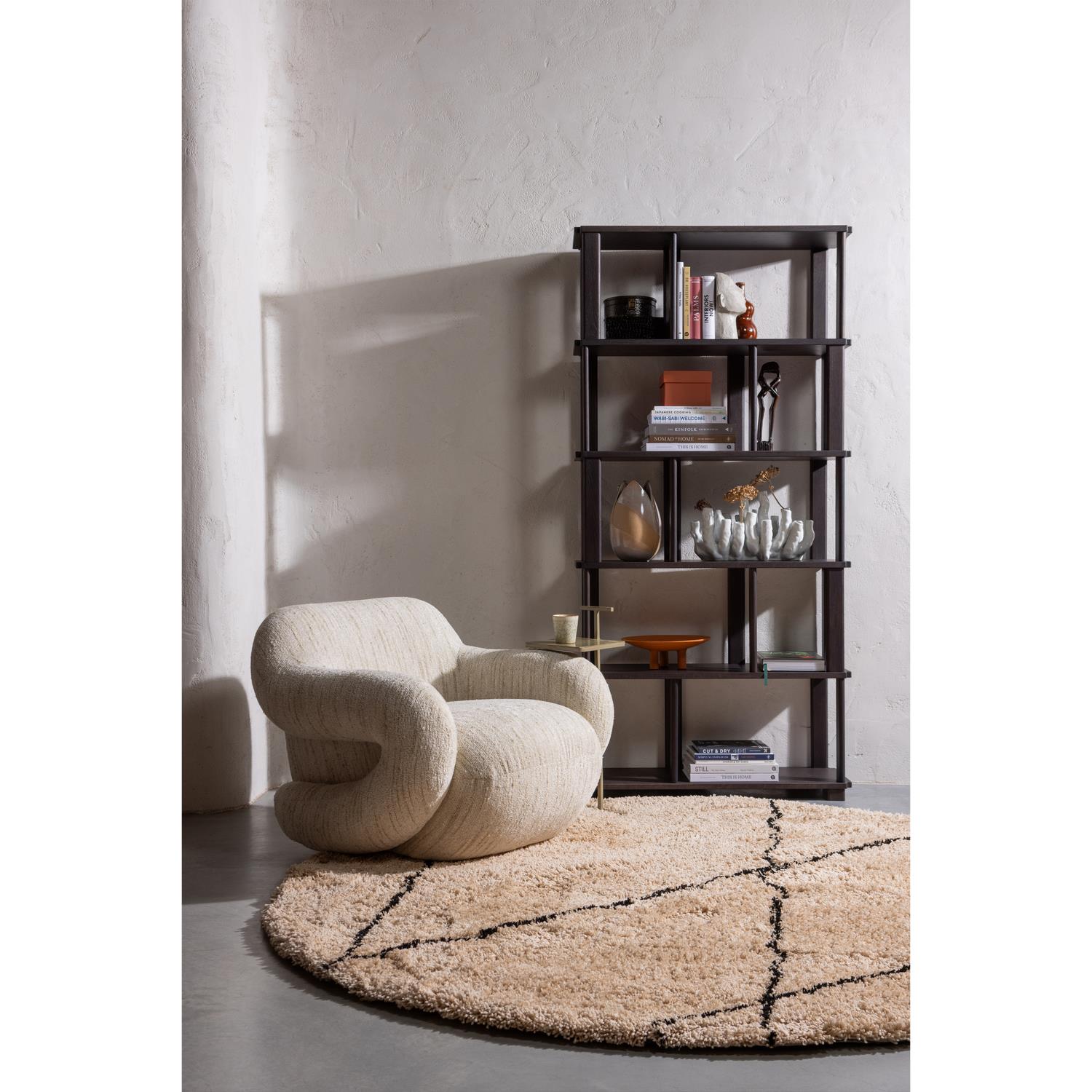WOOOD Riss Boekenkast - Eikenhout  - Mystic Brown - 186x90x30