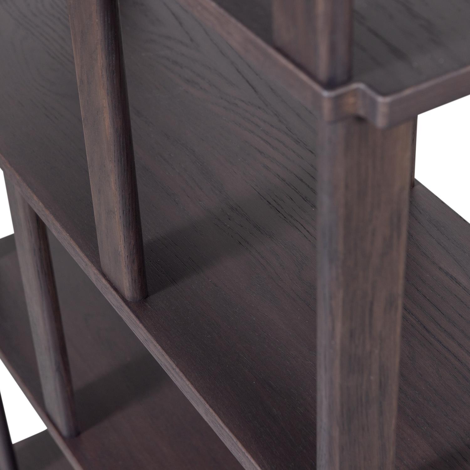 WOOOD Riss Boekenkast - Eikenhout  - Mystic Brown - 186x90x30